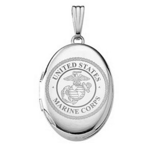 Oval Marine Corps Picture Locket