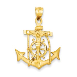 14k Mariners Cross Pendant