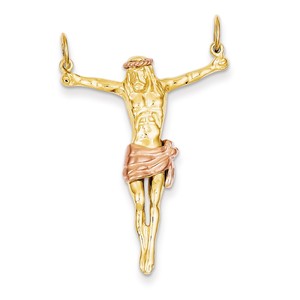 14k Two tone Rose Corpus Pendant