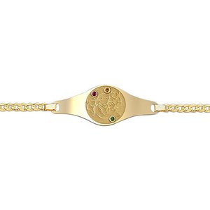 Mother With Three Sons Birthsones Bracelet