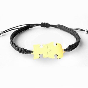 14K Solid Gold Autism Awareness Bracelet