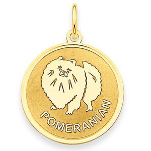 Pomeranian Disc Charm or Pendant