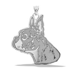 Boston Terrier Dog Portrait Charm or Pendant