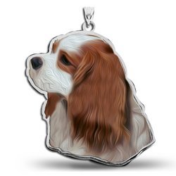 Cavalier King Charles Spaniel Dog Portrait Charm or Pendant