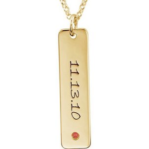Birthstone Tall Tag