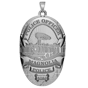 Personalized Magnolia Texas Police Badge with Your Rank and Number