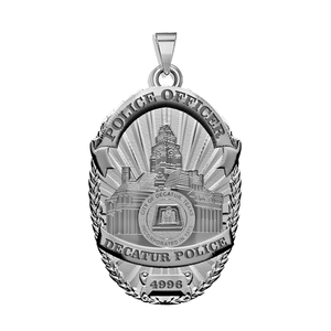 Personalized Texas Decatur Police Badge with Your Rank and Number