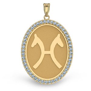 German Hanovarian Diamond Studded Horse Breed Oval Medal    EXCLUSIVE 