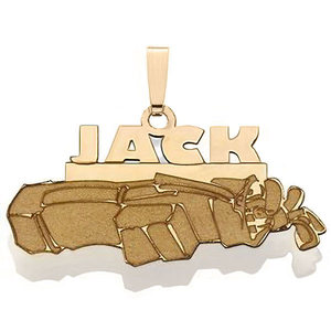 Custom Golf Pendant w  Name