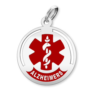 Round Alzheimer s Charm or Pendant