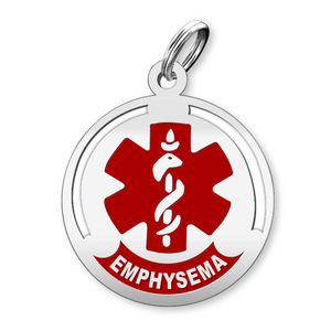 Round Emphysema Charm or Pendant