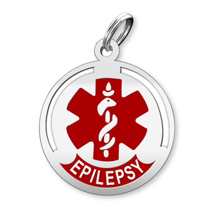 Round Epilepsy Charm or Pendant