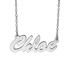 Script Name Necklace with Chain Included
