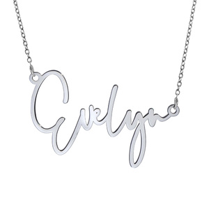 Modern Script Name Necklace with Chain Included
