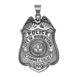 Personalized Connecticut Police Badge with Number   Department