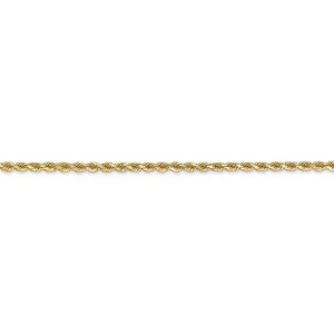 14K Yellow Gold 2 0mm Diamond Cut Flex Rope Chain