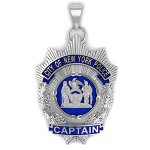 Personalized Police Badge Necklace or Charm   Shape 9
