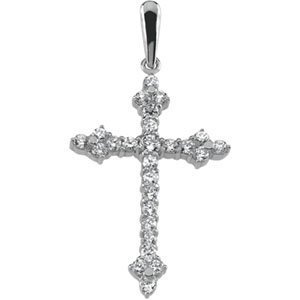FANCY CUBIC ZIRCONIA CROSS