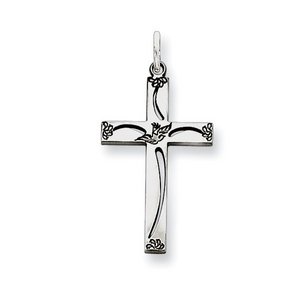 Sterling Silver Laser Designed Cross Charm