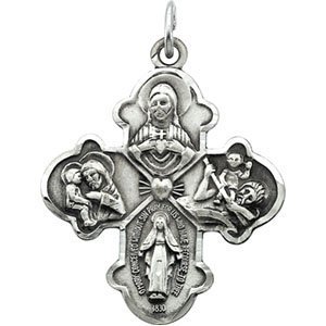 Sterling Silver 4 WAY CROSS PENDANT