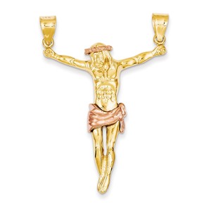 14k Two tone Rose Corpus Pendant