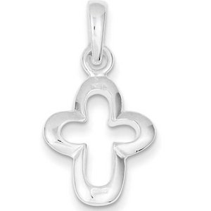Sterling Silver Outline Cross Pendant