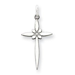 Sterling Silver Laser Designed Cross Pendant