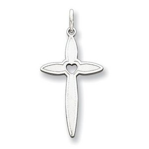 Sterling Silver Laser Designed Cross Pendant