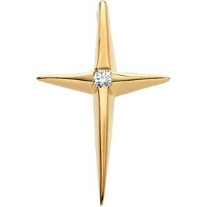 CROSS PENDANT W DIAMOND