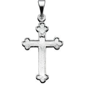 14K White Gold CROSS PENDANT