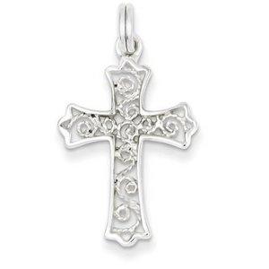 Sterling Silver Filigree Cross Charm