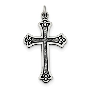 Sterling Silver Antiqued Cross Pendant