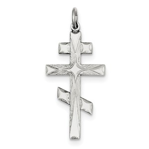 Sterling Silver Eastern Orthodox Cross Pendant