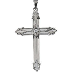 CROSS PENDANT W DIAMOND