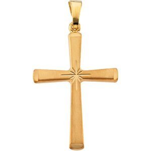 14K Yellow Gold CROSS PENDANT