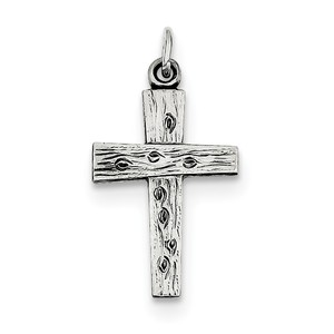 Sterling Silver Antiqued Cross Charm