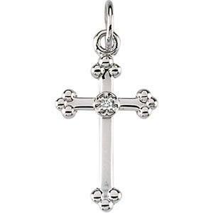 CROSS PENDANT W DIAMOND