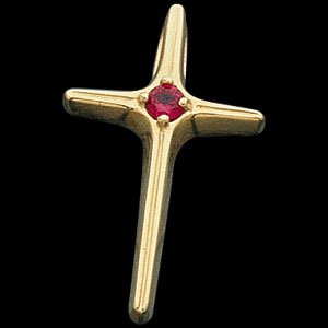 CROSS PENDANT W RUBY  s R80067R