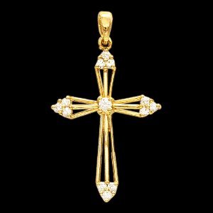 CROSS PENDANT W DIAMOND   s R80074S