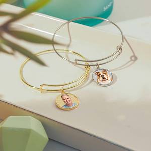 Memorial Expandable Photo Charm Expandable Bracelet