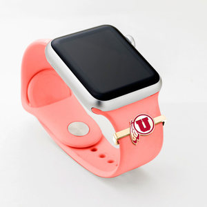 University of Utah Color Enamel Feathered U Watch Charm