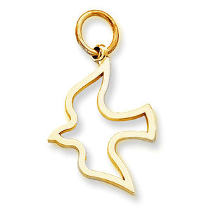 High Polished Cut out Confirmation Dove Charm