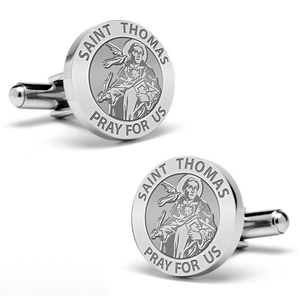 Saint Thomas Aquinas Stainless Steel Cufflinks