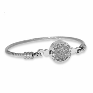 Stainless Steel Holy Trinity Bangle Bracelet