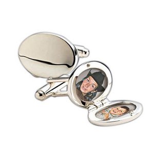 Oval Photo Locket Cufflinks