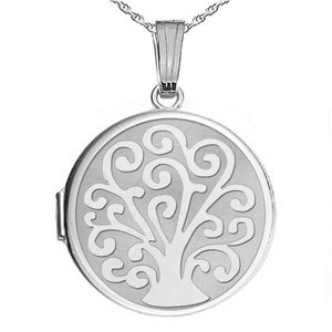 Tree of Life Round Photo Locket