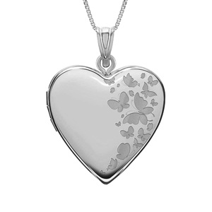 Butterfly Heart Photo Locket