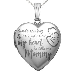  He Calls Me Mommy  Heart Photo Locket