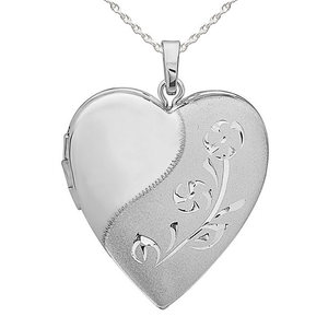 Floral Heart Photo Locket