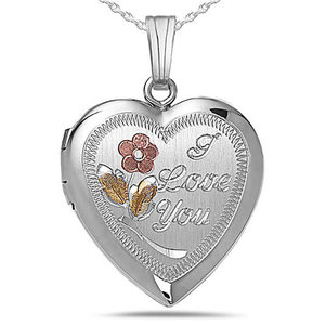 I Love You Heart Photo Locket
